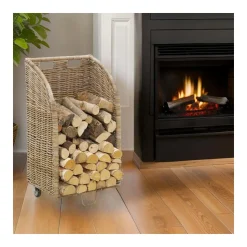 AUBRY GASPARD - Chariot à bûches en poelet gris moyen modèle