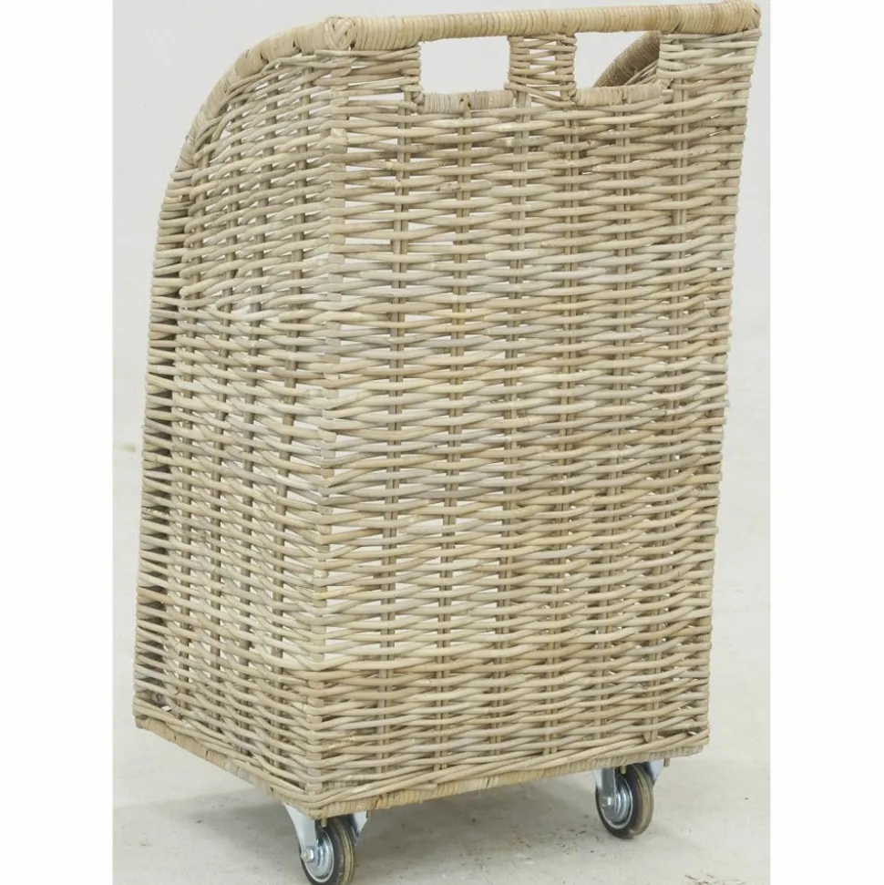 AUBRY GASPARD - Chariot à bûches en poelet gris moyen modèle