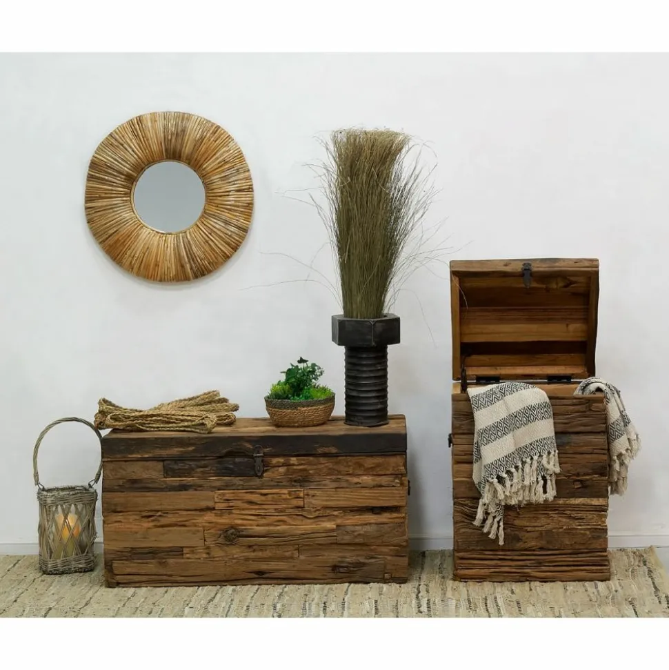 AUBRY GASPARD - Coffre en bois massif recyclé petit modèle