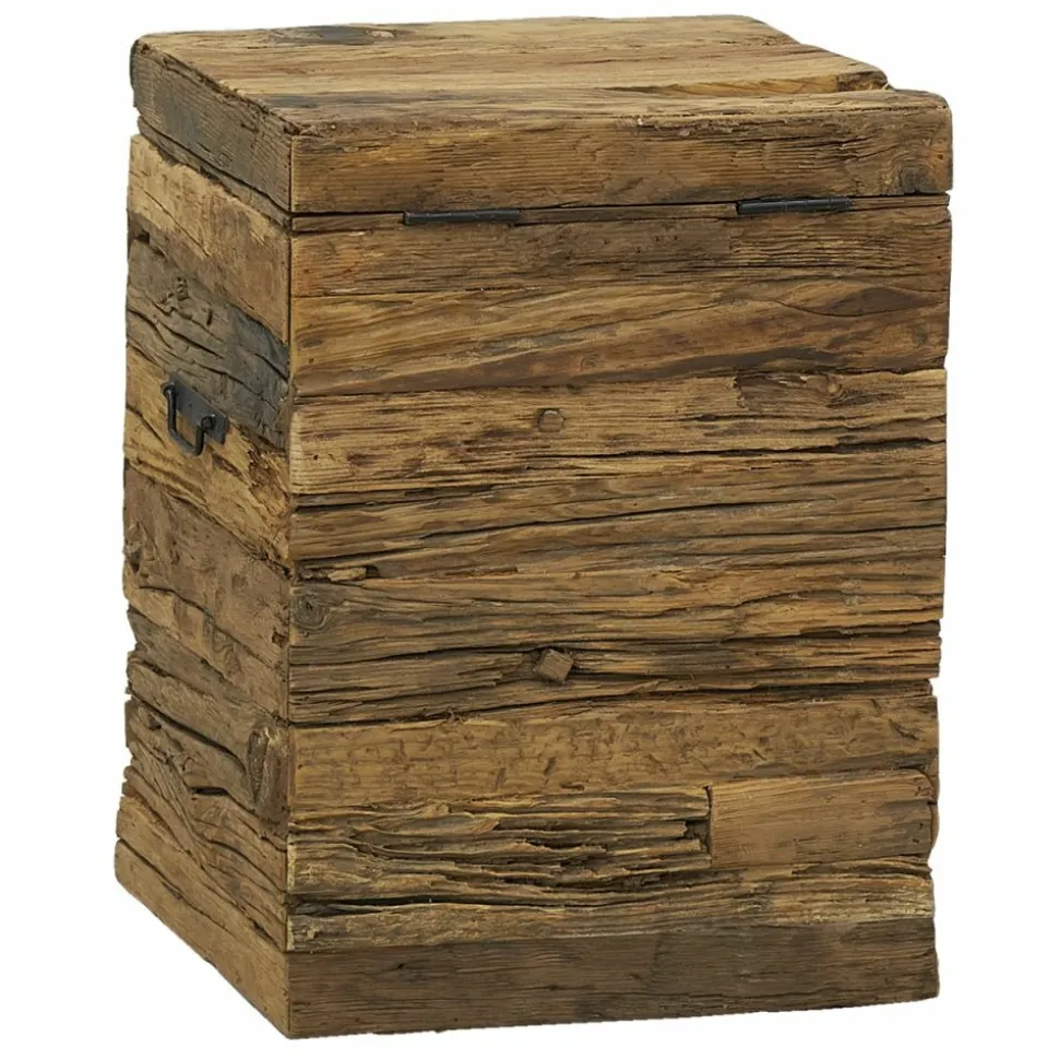 AUBRY GASPARD - Coffre en bois massif recyclé petit modèle