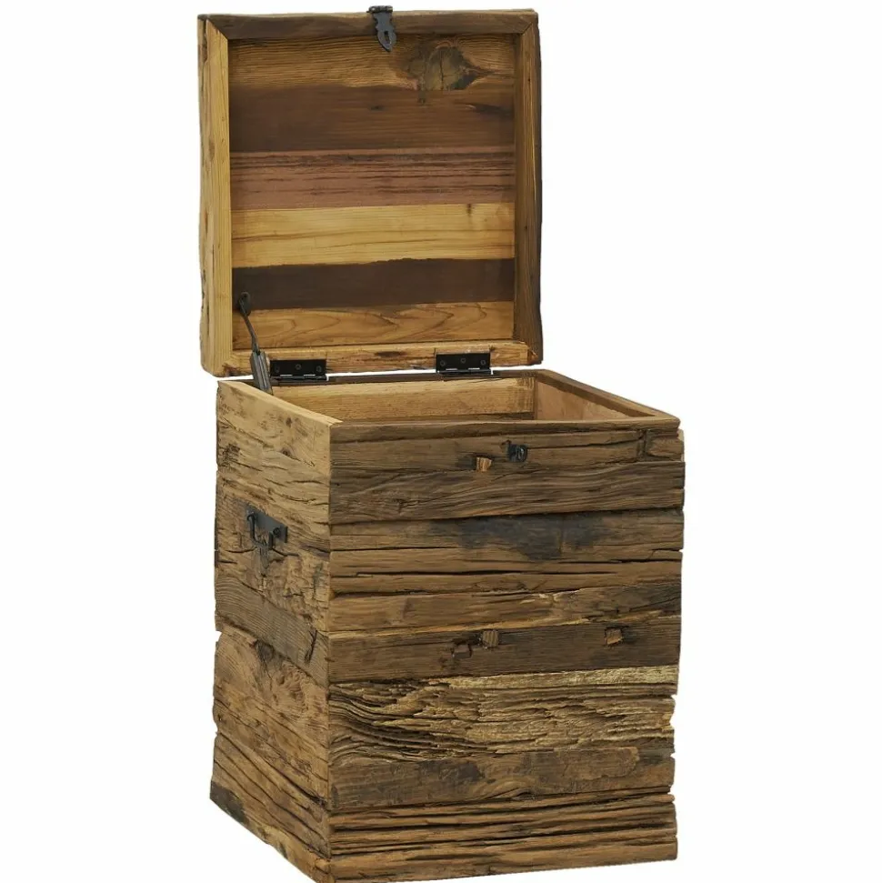 AUBRY GASPARD - Coffre en bois massif recyclé petit modèle