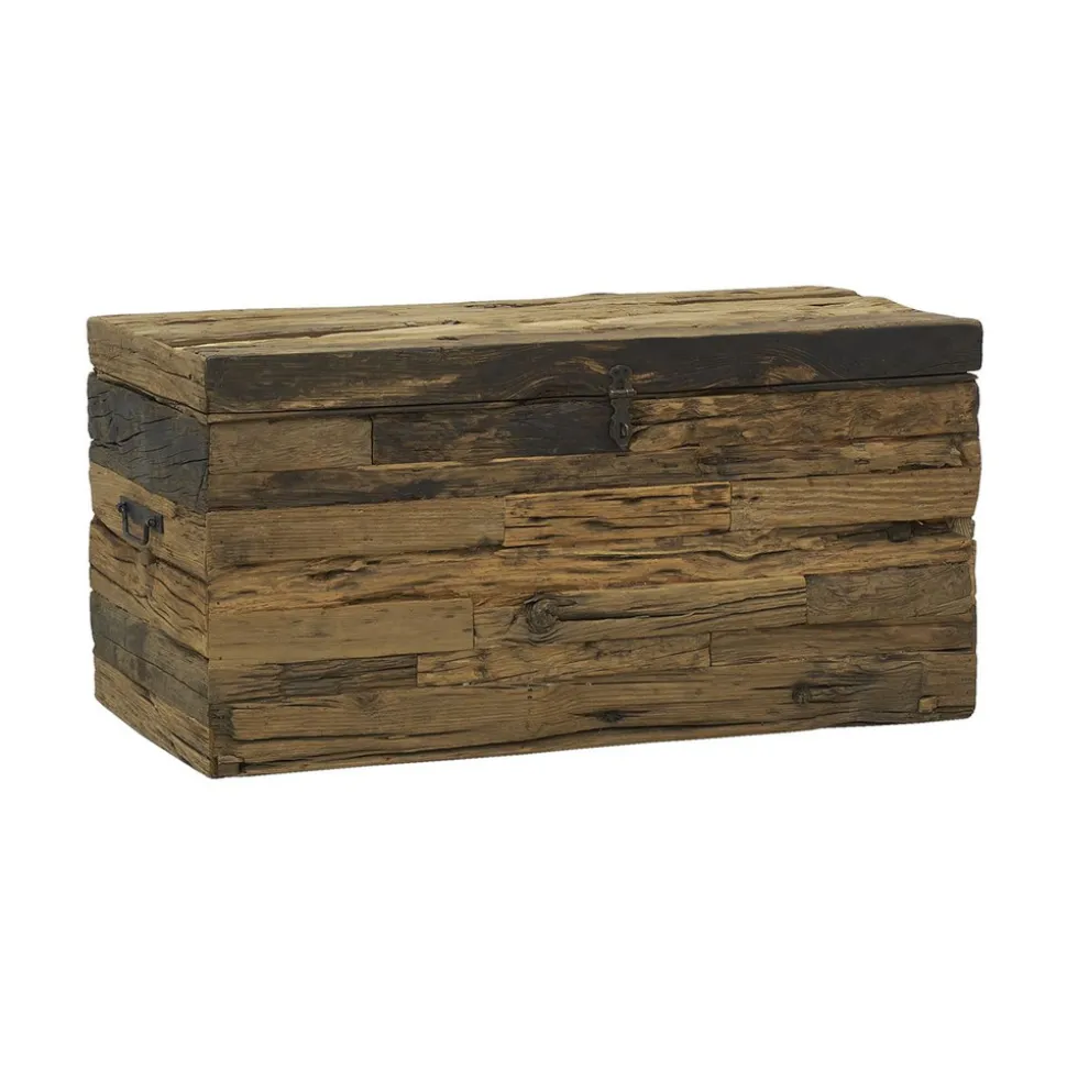 AUBRY GASPARD - Coffre en bois massif recyclé grand modèle