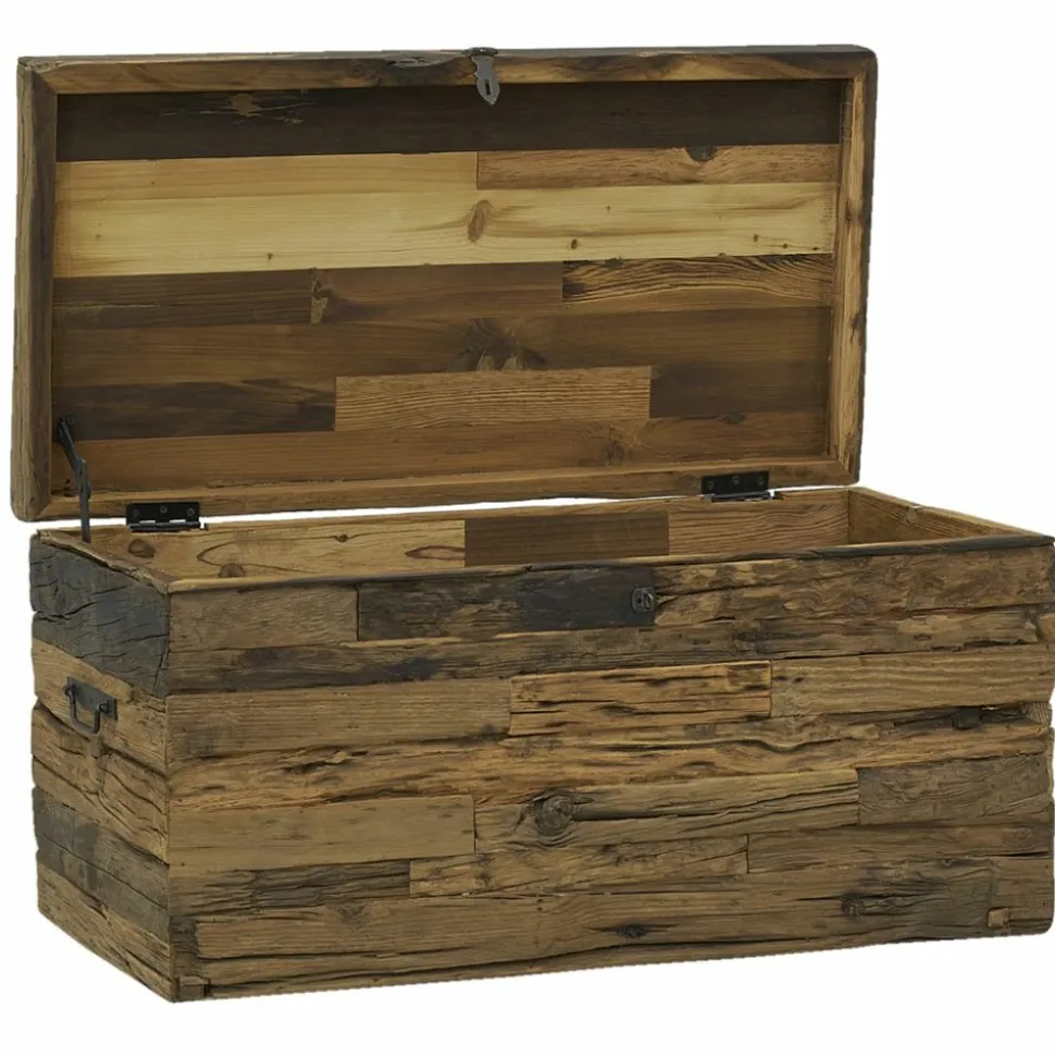 AUBRY GASPARD - Coffre en bois massif recyclé grand modèle