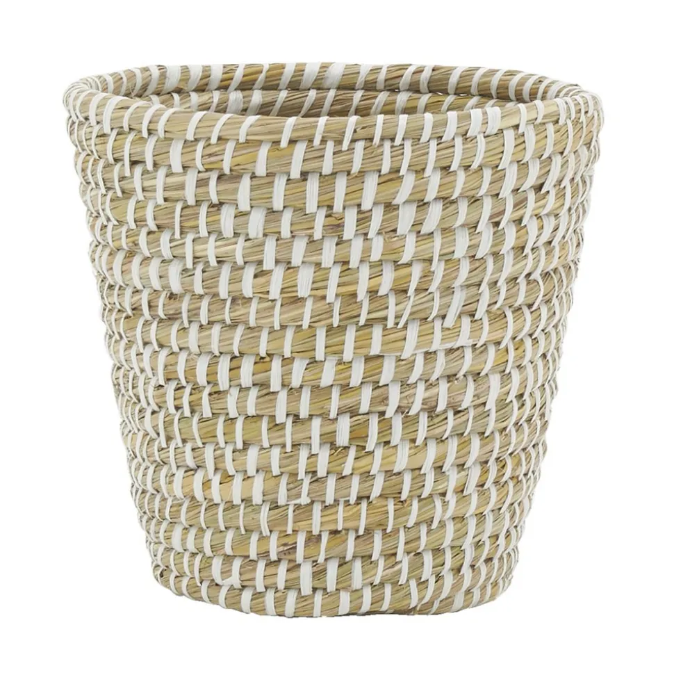 AUBRY GASPARD - Corbeille à papier en jonc naturel et plastique recyclé