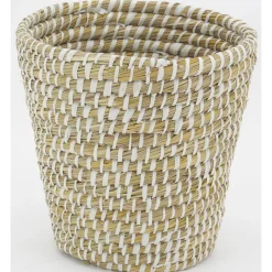 AUBRY GASPARD - Corbeille à papier en jonc naturel et plastique recyclé