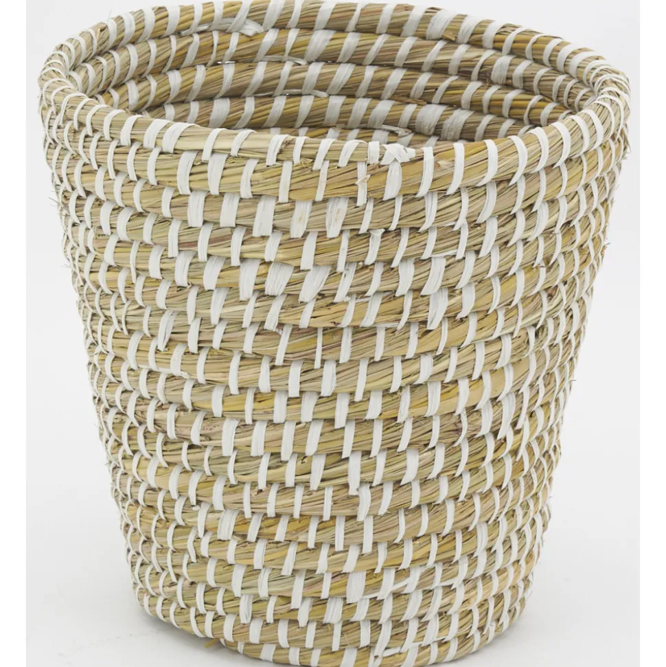 AUBRY GASPARD - Corbeille à papier en jonc naturel et plastique recyclé