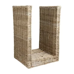 AUBRY GASPARD - Grand panier à bûches métal et poelet