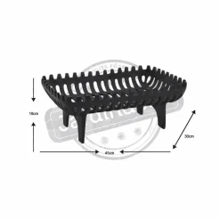 AUBRY GASPARD - Grille de cheminée en fonte 45cm