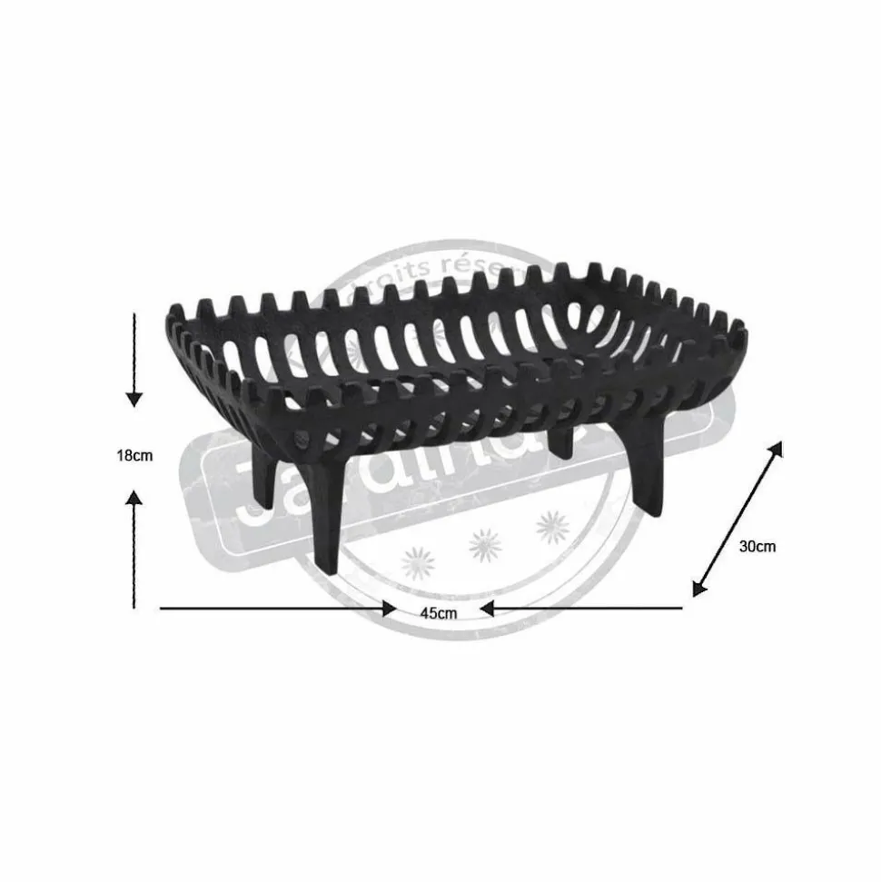 AUBRY GASPARD - Grille de cheminée en fonte 45cm