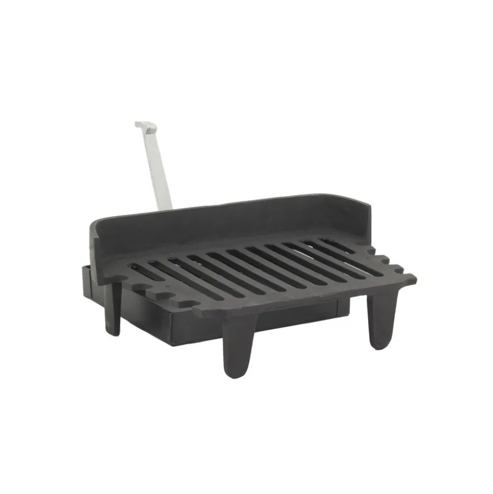 AUBRY GASPARD - Grille de cheminée + tiroir à cendres en fonte