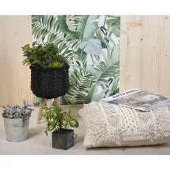 AUBRY GASPARD - Mini cache-pot en métal galvanisé ondulé lot de 6