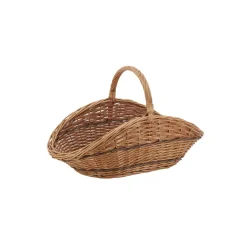 AUBRY GASPARD - Panier à bûches en osier buff