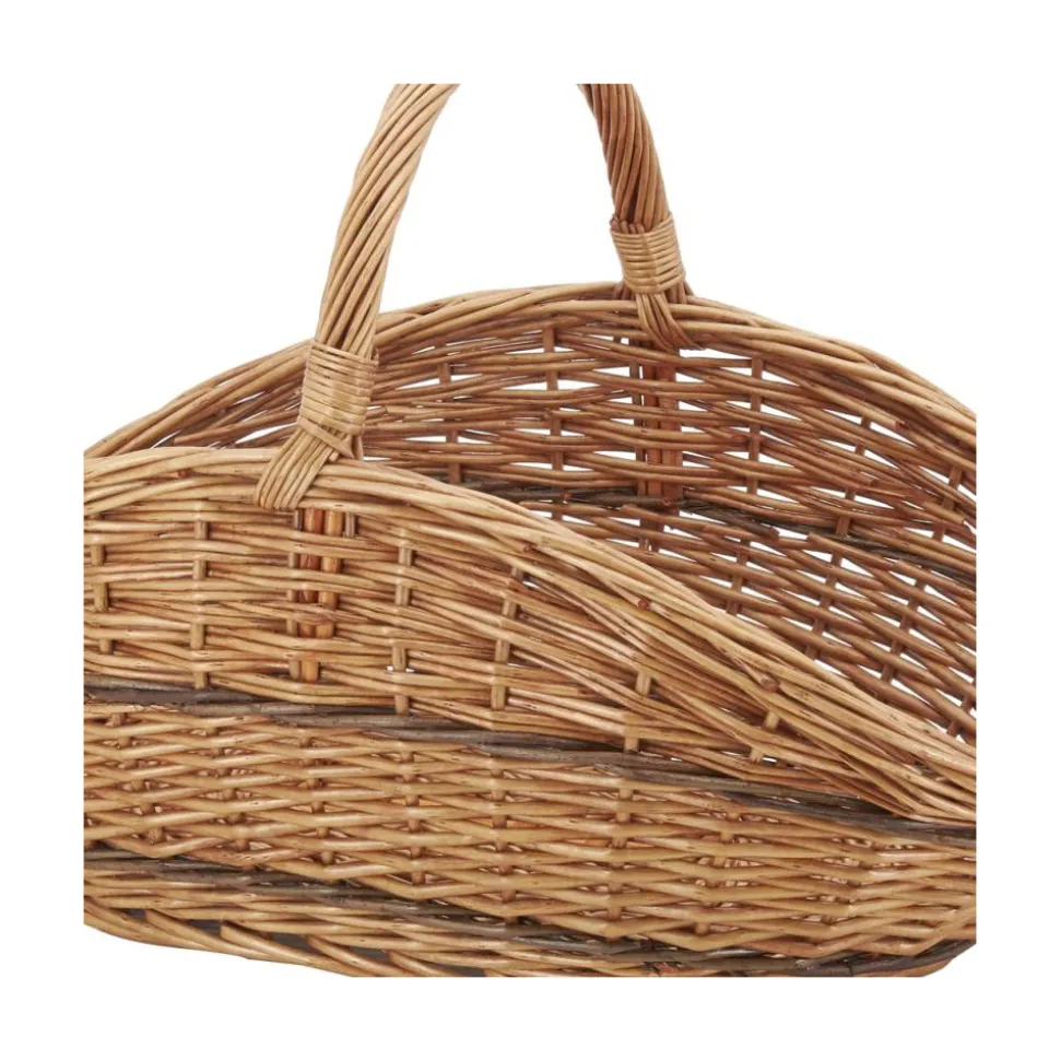 AUBRY GASPARD - Panier à bûches en osier buff