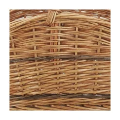 AUBRY GASPARD - Panier à bûches en osier buff