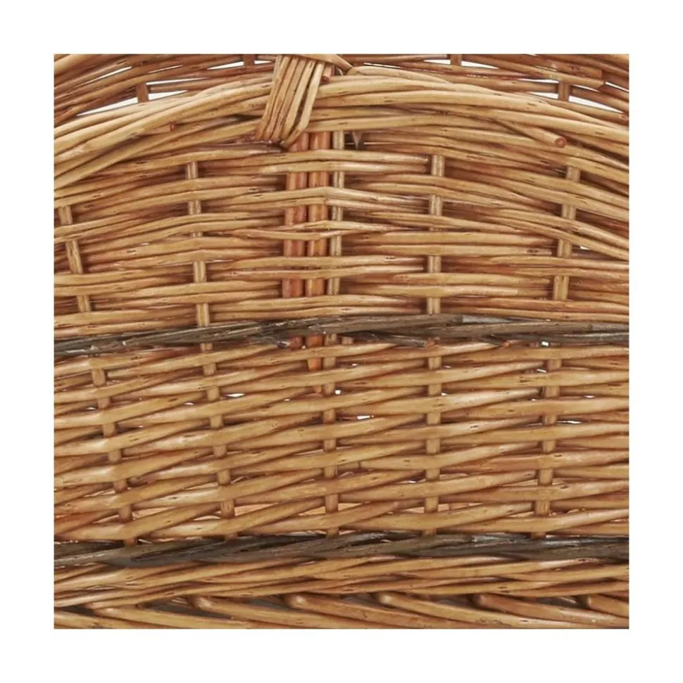 AUBRY GASPARD - Panier à bûches en osier buff