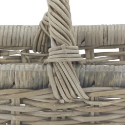 AUBRY GASPARD - Panier à bûches rectangulaire en poelet