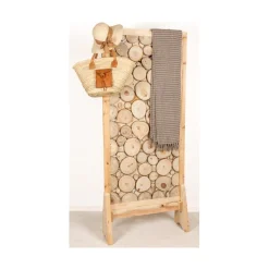 AUBRY GASPARD - Paravent en sapin sculpté sur socle omega