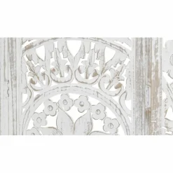 AUBRY GASPARD - Paravent en manguier sculpté blanchi