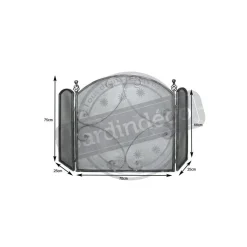 AUBRY GASPARD - Pare-feu 3 panneaux manoir en fer forgé