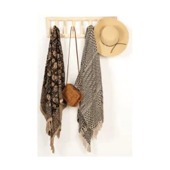 AUBRY GASPARD - Patère 6 crochets en branches de teck