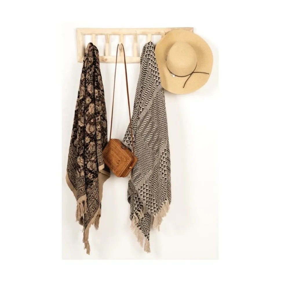 AUBRY GASPARD - Patère 6 crochets en branches de teck