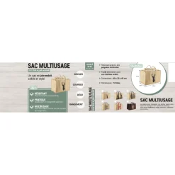 AUBRY GASPARD - Sac à bûches en jute