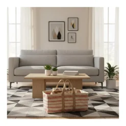 AUBRY GASPARD - Sac à bûches en jute naturel et teinté