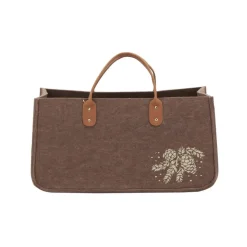 AUBRY GASPARD - Sac à bûches en feutrine 50 x 25 cm