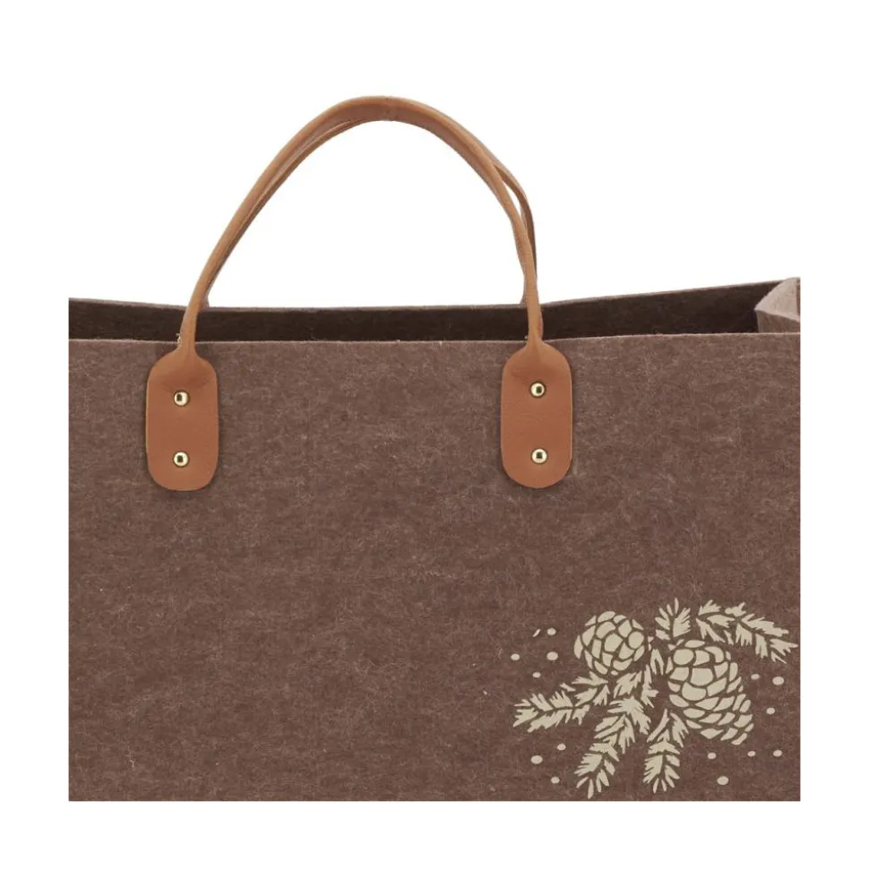 AUBRY GASPARD - Sac à bûches en feutrine 50 x 25 cm