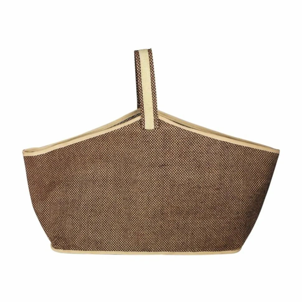 AUBRY GASPARD - Sac à bûches en jute naturel et brun