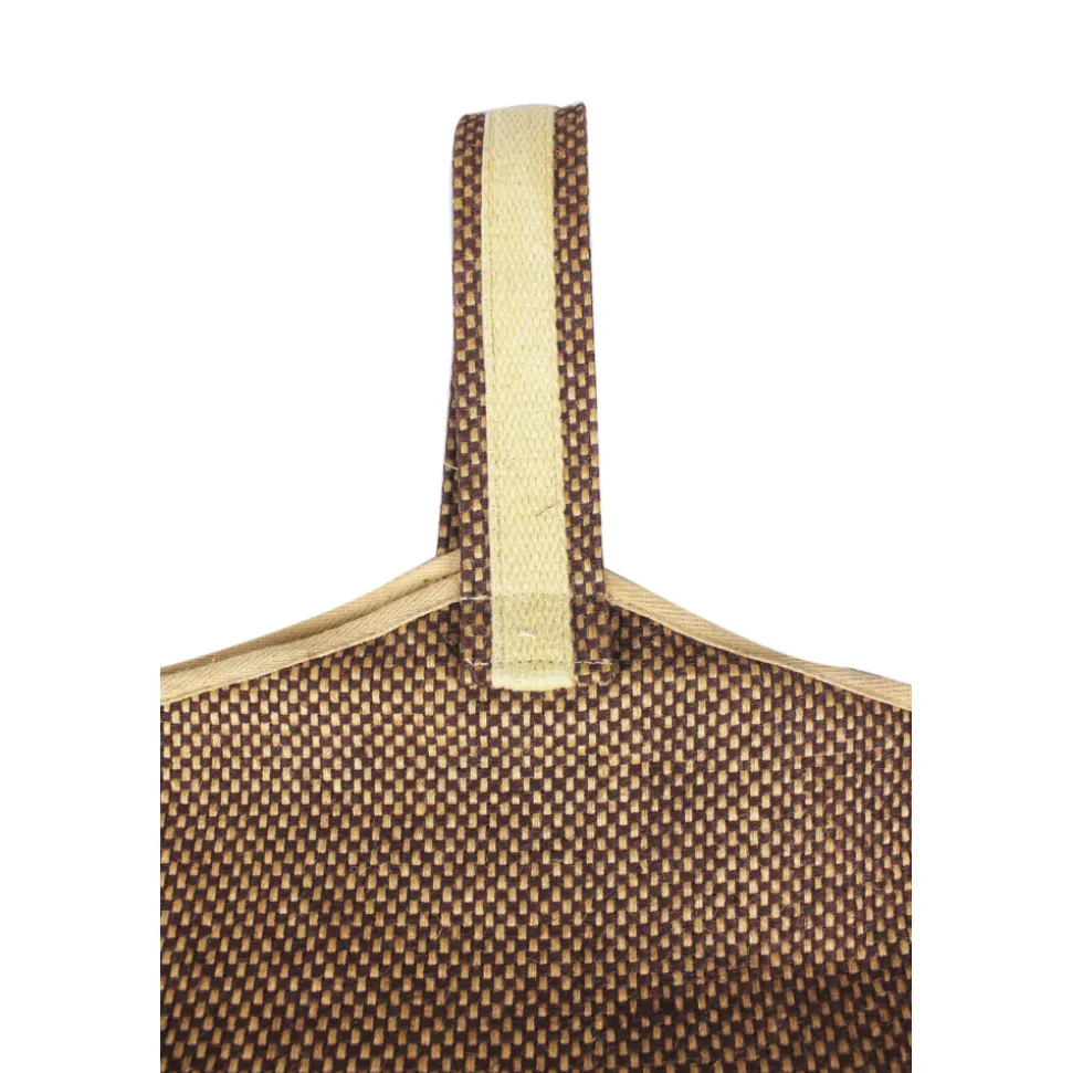 AUBRY GASPARD - Sac à bûches en jute naturel et brun