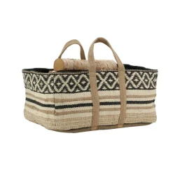 AUBRY GASPARD - Sac à bûches en jute naturel et teinté