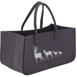 AUBRY GASPARD - Sac à bûches en feutrine 50 x 25 cm
