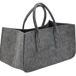 AUBRY GASPARD - Sac à bûches gris en feutrine