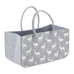 AUBRY GASPARD - Sac à bûches en feutrine 50 x 25 cm