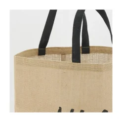 AUBRY GASPARD - Sac rond en jute naturel plastifié au coin du feu