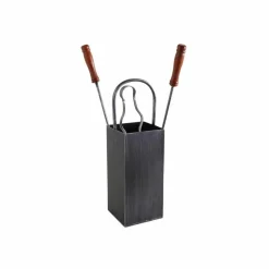 AUBRY GASPARD - Serviteur de cheminée en fer forgé 3 accessoires