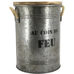 AUBRY GASPARD - Tabouret et seau à pellets