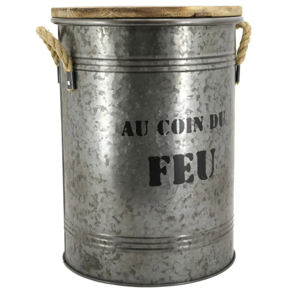 AUBRY GASPARD - Tabouret et seau à pellets