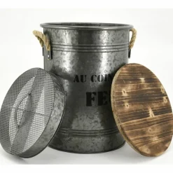 AUBRY GASPARD - Tabouret et seau à pellets