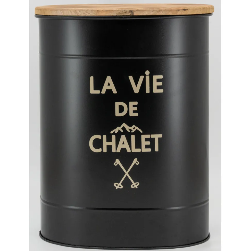 AUBRY GASPARD - Tabouret et seau à pellets en métal