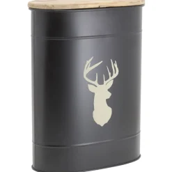 AUBRY GASPARD - Tabouret et seau à pellets en métal