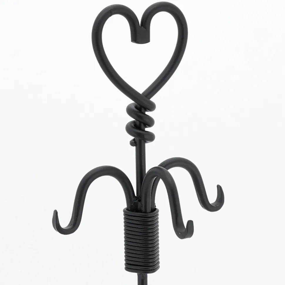 AUBRY GASPARD - Valet de cheminée en fer forgé coeur