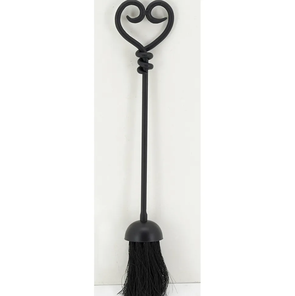 AUBRY GASPARD - Valet de cheminée en fer forgé coeur