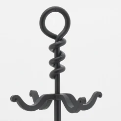 AUBRY GASPARD - Valet de cheminée en fer forgé noir 4 accessoires