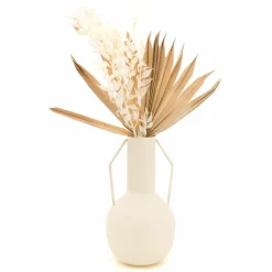 AUBRY GASPARD - Vase en métal meltik beige