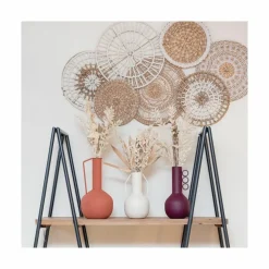 AUBRY GASPARD - Vase en métal meltik beige