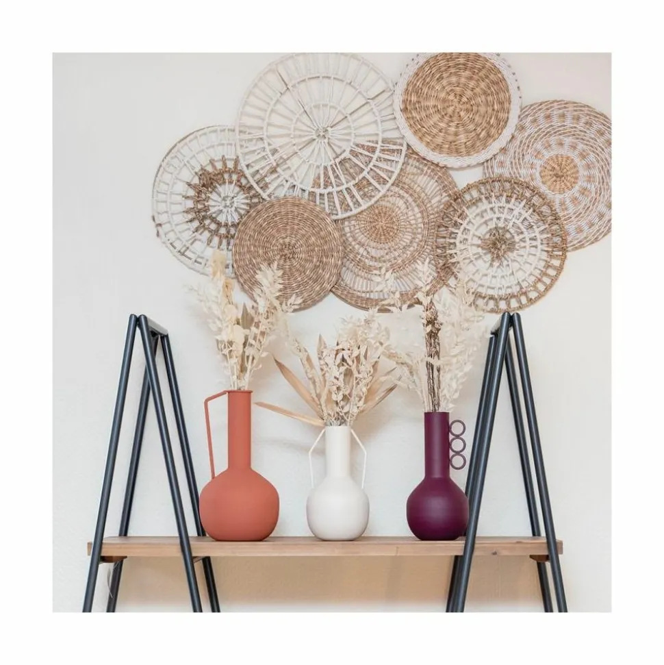 AUBRY GASPARD - Vase en métal meltik beige