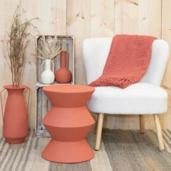 AUBRY GASPARD - Vase en métal meltik terracotta