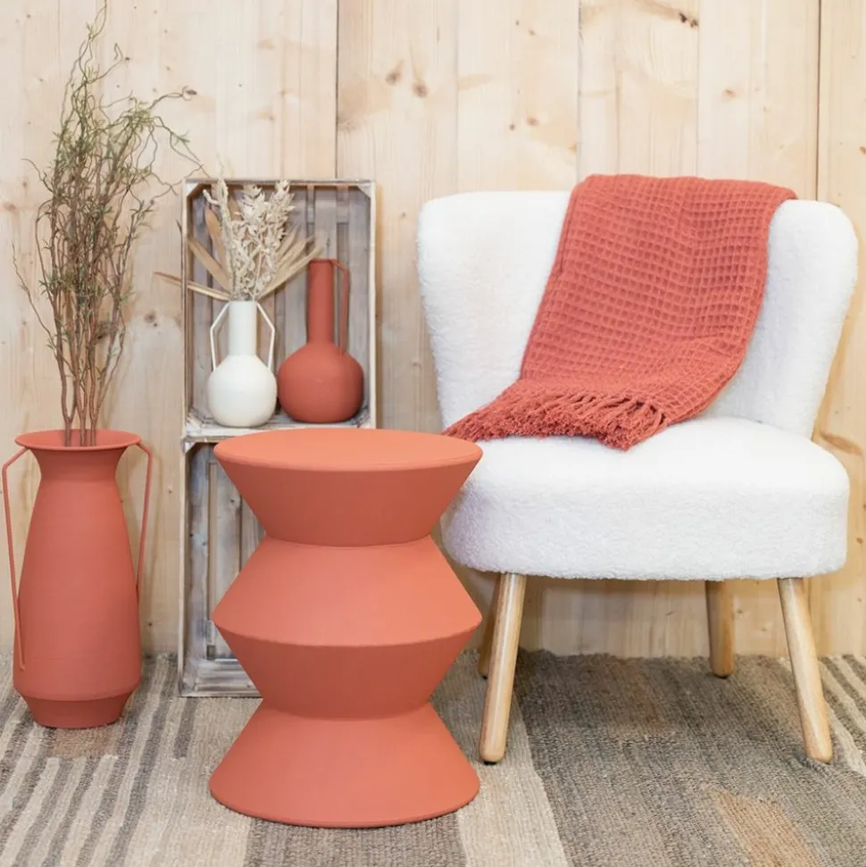 AUBRY GASPARD - Vase en métal meltik terracotta